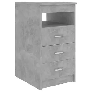 Berkfield Desk Concrete Grey 140x50x76 cm Engineered Wood