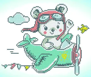 AERO BEAR - Diamond Painting Kit: Aero Bear - Diamond Dotz