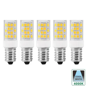 Harper Living 4 Watts E14 SES Small Edison Screw LED Light Bulb Capsule Cool White Dimmable, Pack of 5