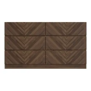 GFW Catania 3+3 Drawer Chest Royal Walnut