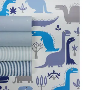 Grandeco Dinosaur Nursery Textured Wallpaper Blue