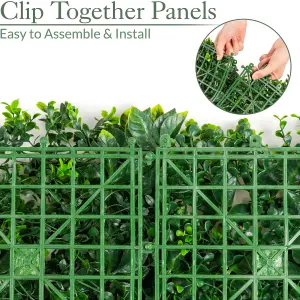 Artificial Plant Living Wall Panels Fence Covering Indoor Outdoor (Set of 4 1m x 1m)