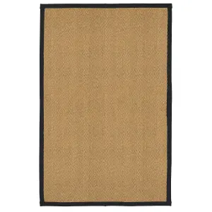 Natural Herringbone Medium Rug, (L)170cm x (W)120cm