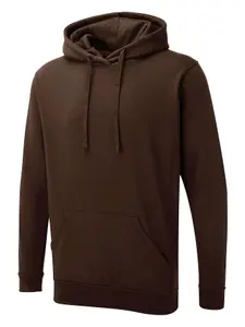 Uneek - Unisex The UX Hoodie - Reactive Dyed - Brown - Size L