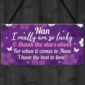 Red Ocean Keepsake Gifts For Nan Nanny Birthday Christmas Plaque Gift From Grandchildren Grandparent Plaque