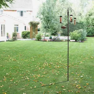 GardenKraft 5-Hook Metal Bird Feeder