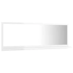 Dorlene Framed Wall Mounted Bathroom Mirror High Gloss White / 40 cm