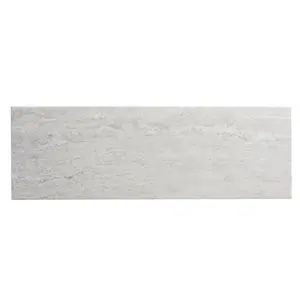 Soft travertin Light grey Matt Stone effect Ceramic Indoor Wall tile, Pack of 9, (L)600mm (W)200mm