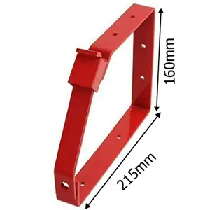 SPARES2GO Universal Lockable Wall Ladder Rack Brackets and Padlock Set (Red)