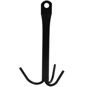 No.534 Equestrian 3 Prong Tack Hook - Black