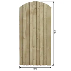 Cheshire Featheredge Arch Top Wooden Gate