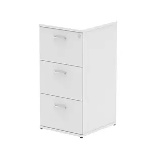 Impulse 50cm Wide 3 -Drawer File Cabinet White