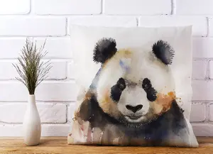 Panda Watercolour Cushions 45cm x 45cm