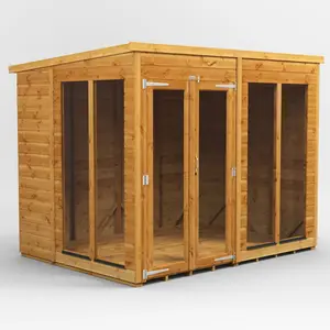 6 ft. W x 8 ft. D Power Pent Shiplap Dip Treated Summerhouse (8x6)