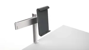 Durable Aluminium Tablet Holder iPad Bed Table Clamp - Lockable & Rotatable