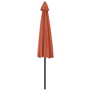 Berkfield Balcony Parasol with Aluminium Pole Terracotta 300x150x253 cm Half