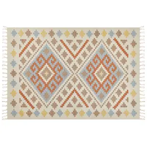 Cotton Kilim Area Rug 160 x 230 cm Multicolour ATAN