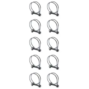 Pisces Double Wire Hose Clips to fit 20mm (0.75in) Pipe (10 pack)