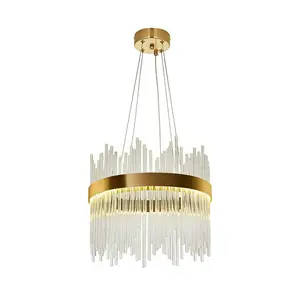 Anupama 1 - Light Unique LED Chandelier Gold / 116.8cm H x 40cm W x 40cm D