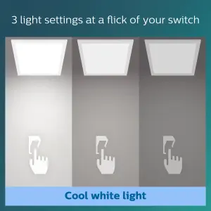 Philips LED Panel Square Ceiling Light 40K 12W, Cool White