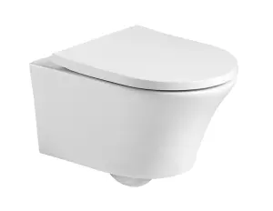 Aquarius K-Series Rimless Wall Hung Toilet and Soft Close Seat AQKS539