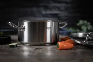 Kuhn Rikon Montreux Swiss Made Brushed Stainless Steel Induction Safe Casserole Pot, 20cm/3L