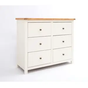 Maggiori 6 Drawer Chest of Drawers Brass Knob