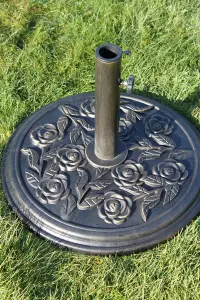 Resin Garden Parasol Base 9KGS - Antique Bronze Colour