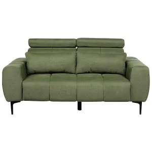 2 Seater Fabric Sofa Green VEGAMO