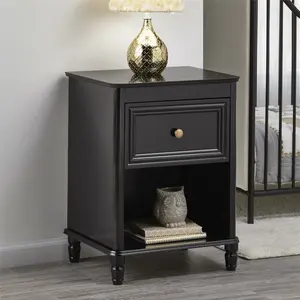 Ryker 1 Drawer Nightstand Black