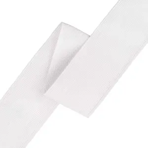 32mm Flat Elastic Band Stretchable Elastic Cord Stretch Strap, White - 1 metre