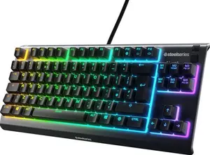 Steelseries Apex 3 TKL - RGB Gaming Keyboard - Tenkeyless Compact Esports Form Factor - 8-Zone RGB Illumination - IP32 Water & Dust Resistant -