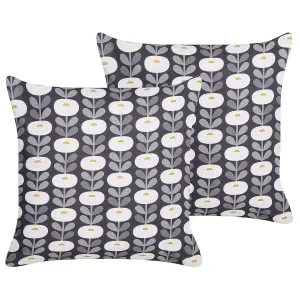 Set of 2 Outdoor Cushions VALSORDA Grey