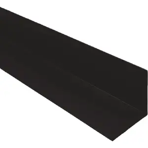 5x Black 50 x 50mm plastic Angle Trim 1 Metre UPVC Trim for Edges & Corners Perfect for Your Home or Office with 90 Degree Angles