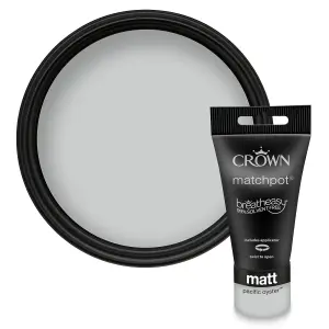 Crown Walls & Ceilings Matt Emulsion Paint Pacific Oyster - 40ml