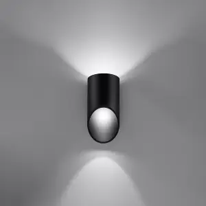 Penne Aluminium Black 1 Light Classic Wall Light