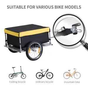 New Bicycle Bike Cargo Wagon Trailer Cart Carrier Shopping Yellow and Black