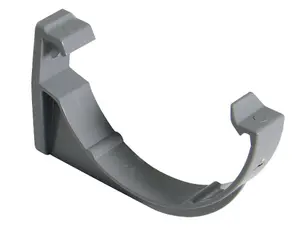 FloPlast Miniflo Grey Half round Fascia Bracket (Dia) 76mm , Pack of 2