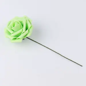 25pcs Artificial Flowers Foam Rose Fake Flower With Stem Wedding Party Bouquet