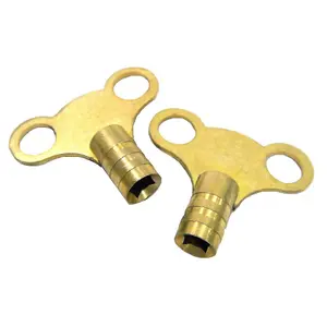 2pc Radiator Plumbing Bleed Bleeding Key Keys Solid Brass Venting Air Valve