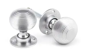 From The Anvil Satin Chrome Heavy Beehive Mortice/Rim Knob Set