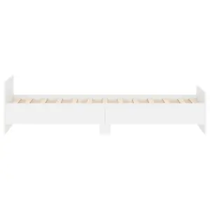 Berkfield Bed Frame White 90x200 cm Engineered Wood