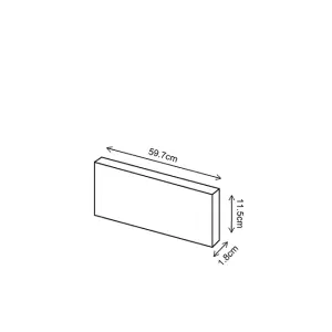 Premium Kitchens Ethos Matt red Standard Filler panel (H)115mm (W)597mm