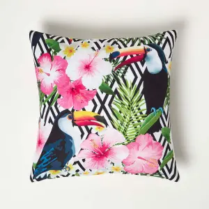 Homescapes Tropical Toucan Outdoor Cushion 45 x 45 cm, Set of 2