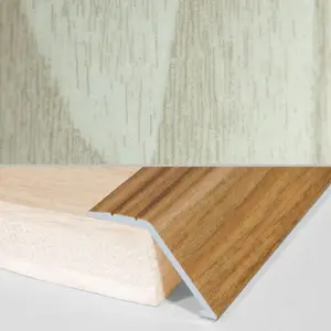 A47 41mm Aluminium Wood Effect Self Adhesive Door Threshold Ramp Profile - Arctic Oak, 0.9m