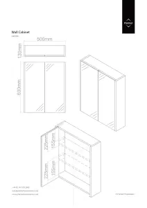 Maison by Premier Vida 2 Door Oak Effect Wall Cabinet