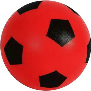 MantraRaj Pack of 2 Red Football 19.5cm Sponge Foam Soccer Ball Suitable for Indoor Outdoor Games for Kids Garden Games