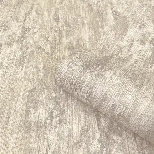 Belgravia Décor Retreat Beige Distressed Textured Wallpaper