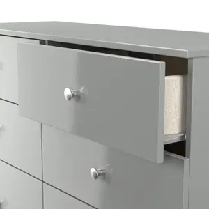 Yarmouth Ready assembled Grey 6 Drawer Chest (H)785mm (W)1100mm (D)390mm