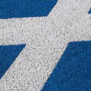 Eco-Friendly Latex Backed Coir Door Mat, Scottish Flag